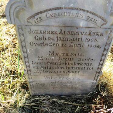 KUHN Johannes Albertus 1903-1904