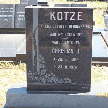 KOTZE Christian J. 1903-1976