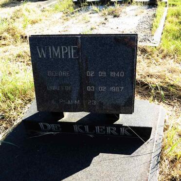 KLERK Wimpie, de 1940-1987