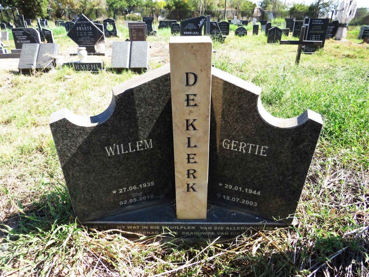 KLERK Willem, de 1935-2012 & Gertie 1944-2003