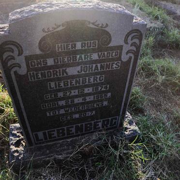 LIEBENBERG Hendrik Johannes 1874-1955