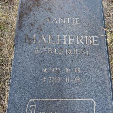 MALHERBE Aantje nee LE ROUX 1922-2003