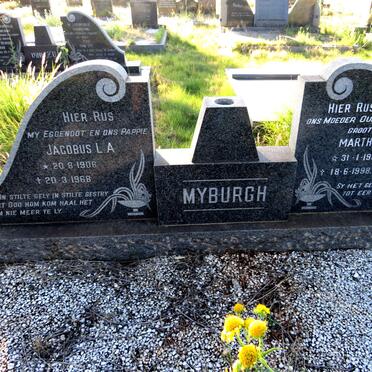 MYBURGH Jacobus L.A. 1906-1968 & Martha J. 1906-1998