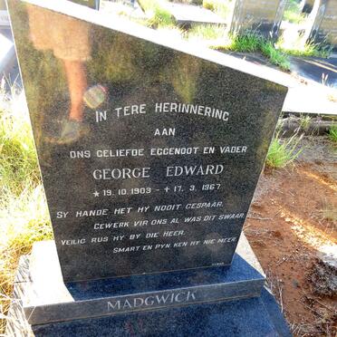 MADGWICK George Edward 1903-1967