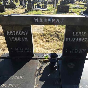 MAHARAJ Anthony Lekram 1922-1998 & Lenie Elizabeth 1922-2011
