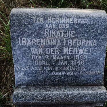 MERWE Barendina Fredrika, van der 1943-1946