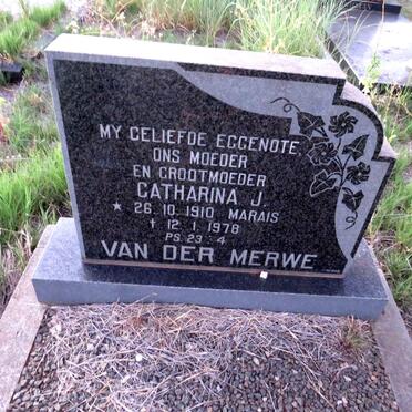 MERWE Catharina J., van der nee MARAIS 1910-1978