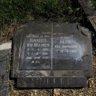 MULLER Ignatius Wilhelmus 1922-1990 & Elsie OOSTHUIZEN 1931-