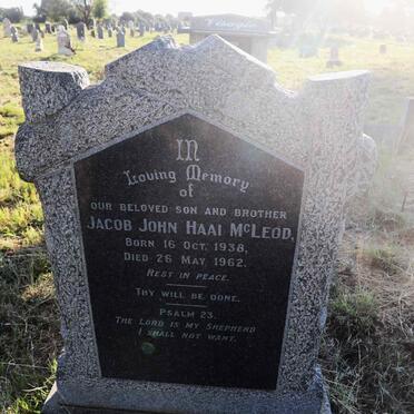 MCLEOD Jacob John Haai 1938-1962