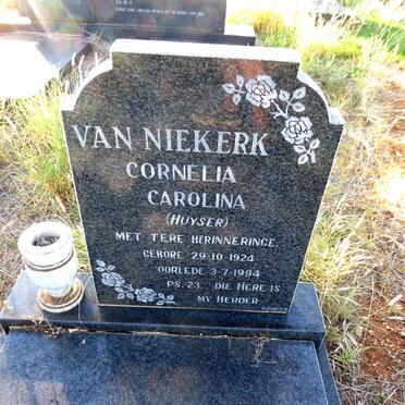 NIEKERK Cornelia Carolina, van nee HUYSER 1924-1994