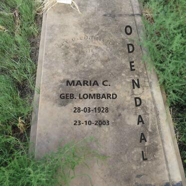 ODENDAAL Maria C. nee LOMBARD 1928-2003