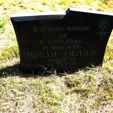 OLIVIER Miriam 1936-1995