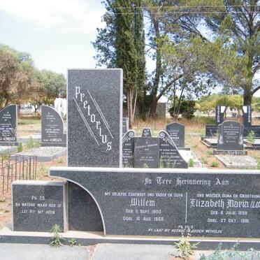 PRETORIUS Willem 1900-1968 &amp; Elizabeth Maria 1898-1981