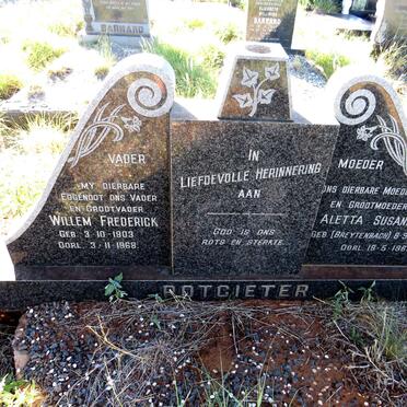 POTGIETER Willem Frederick 1903-1968 & Aletta Susanna BREYTENBACH 1906-1969