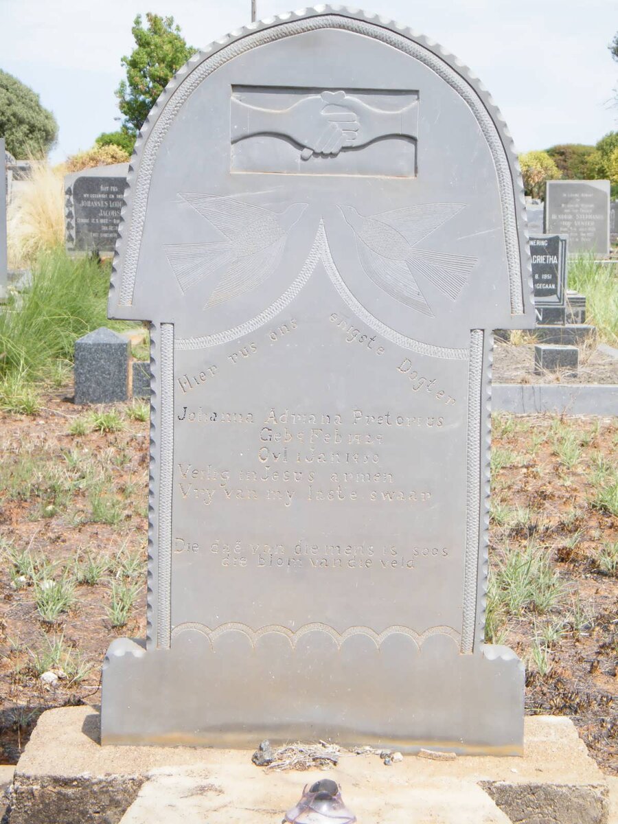 PRETORIUS Johanna Adriana 1929-1930