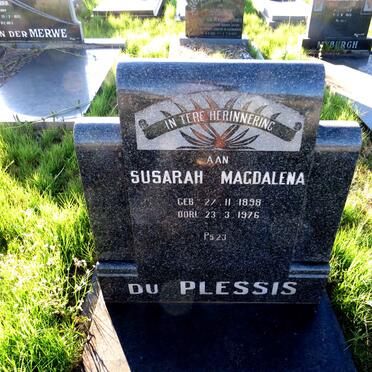 PLESSIS Susarah Magdalena, du 1898-1976