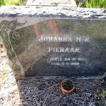 PIENAAR Johanna H.W. nee MENTZ 1896-1968