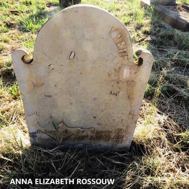 ROSSOUW Anna Elizabeth 190?-1908