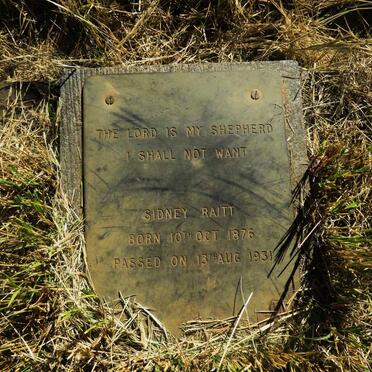 RAITT Sidney 1876-1931