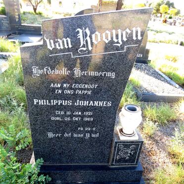 ROOYEN Philippus Johannes, van 1921-1968