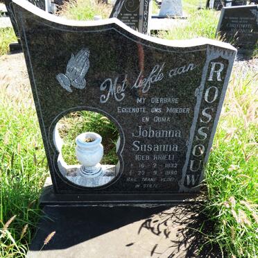 ROSSOUW Johanna Susanna nee KRIEL 1932-1990