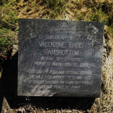 RAMSBOTTOM Valentine David 1870-1951
