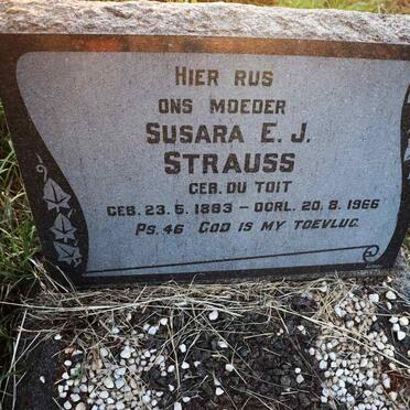 STRAUSS Susara E.J. nee DU TOIT 1883-1966