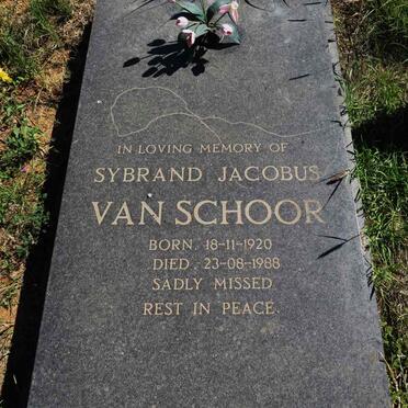 SCHOOR Sybrand Jacobus, van 1920-1988