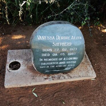 SHEPHERD Vanessa Deirdre Aileen 1973-1993