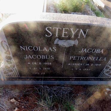 STEYN Nicolaas Jacobus 1908-1976 & Jacoba Petronella KRIEK 1914-1982