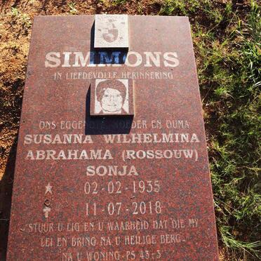 SIMMONS Vivian Chrispen 1932-  & Susanna Wilhelmina Abrahama ROSSOUW 1935-2018_1