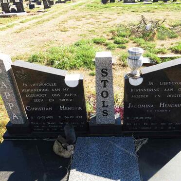 STOLS Christian Hendrik 1957-1992 & Jacomina Hendrina VILJOEN 1957- 