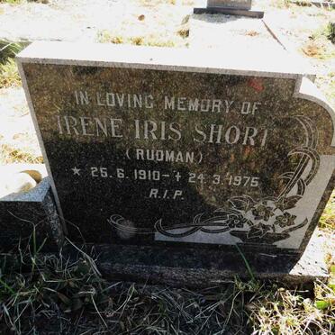 SHORT Irene Iris nee RUDMAN 1910-1975