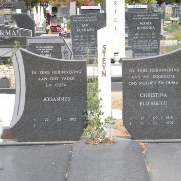 STEYN Johannes 1912- &amp; Christina Elizabeth 1918-1997