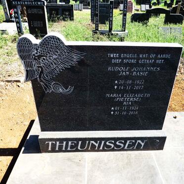 THEUNISSEN Rudolf Johannes Jan 1922-2017 & Maria Elizabeth PIETERSE 1924-2016