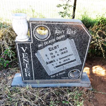 VENTER Gert 1949-1993 & Anna SWANEPOEL 1956-