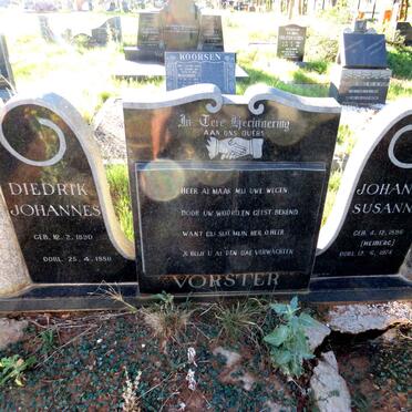 VORSTER Diedrik Johannes 1890-1980 & Johanna Susanna HEIBERG 1896-1974