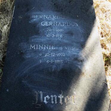 VENTER Bernardus Gerhardus 1888-1947 & Minnie VISSER 1902-1985