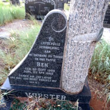 VORSTER Ben 1909-1965