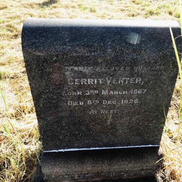 VENTER Gerrit 1867-1926