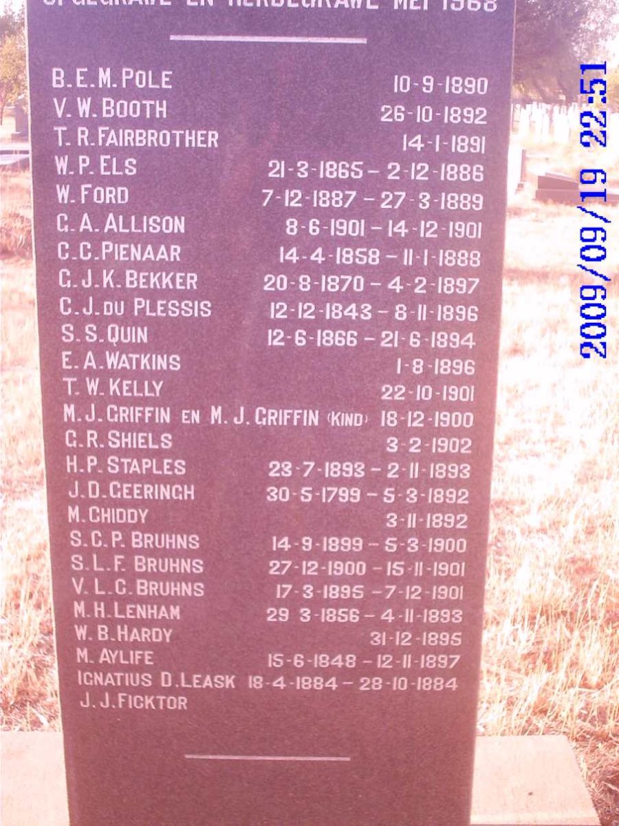 5. Names on Memorial Stone #1.