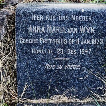 WYK Anna Maria, van nee PRETORIUS 1873-1947