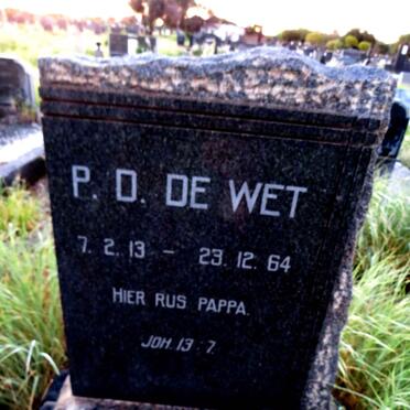 WET P.D., de 1913-1964