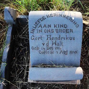WALT Gert Hendrikus, v.d. 1914-1949