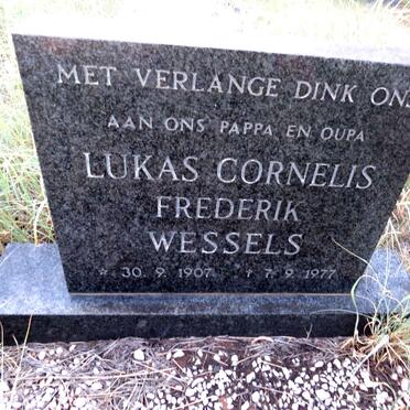WESSELS Lukas Cornelis Frederik 1907-1977
