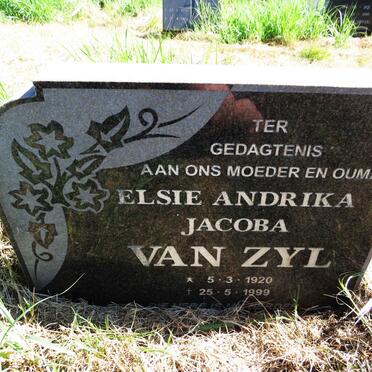 ZYL Elsie Andrika Jacoba, van 1920-1999