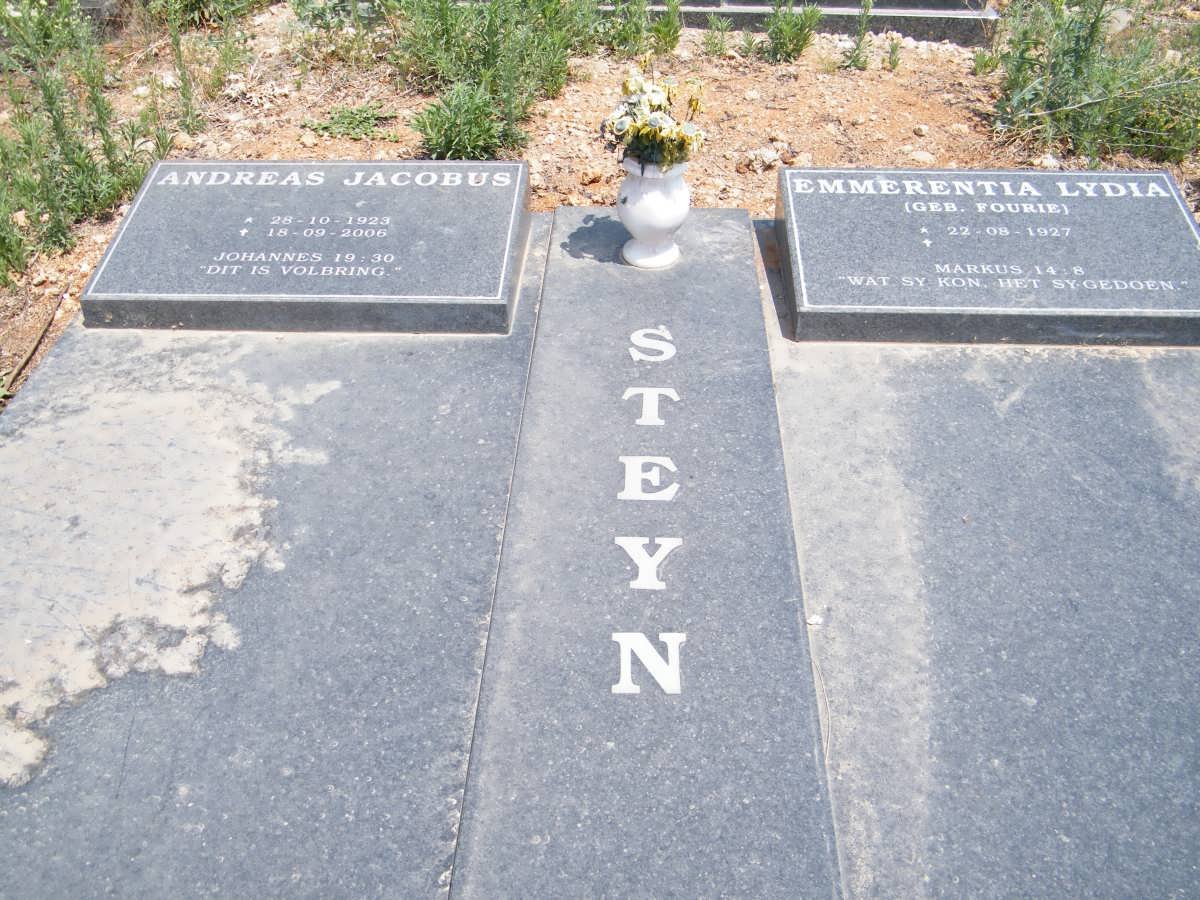 STEYN Andreas Jacobus 1923-2006 &amp; Emmerentia Lydia FOURIE 1927-