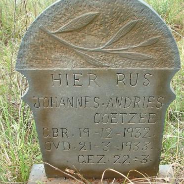 COETZEE Johannes Andries 1932-1933