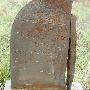 KRUGER Theunis Frans 1924-1927