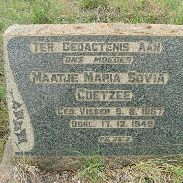 COETZEE Maatje Maria Sovia nee VISSER 1867-1949